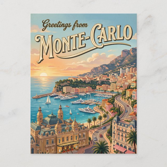 Postal Monte Carlo Mónaco (Anverso)