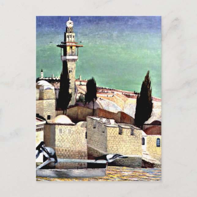 Postal Monte de las aceitunas en Jerusalén (Anverso)