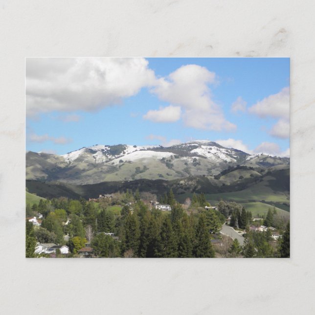 Postal Monte Diablo con nieve (Anverso)