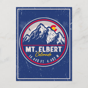 Postal Monte Elbert Monte Elbert 14ers Retro Sunset