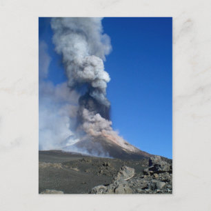 Postal Monte Etna - erupción volcánica