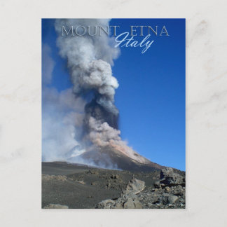 Postal Monte Etna - erupción volcánica