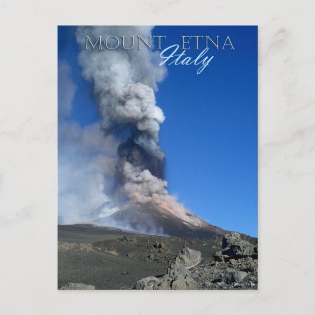 Postal Monte Etna - erupción volcánica (Anverso)