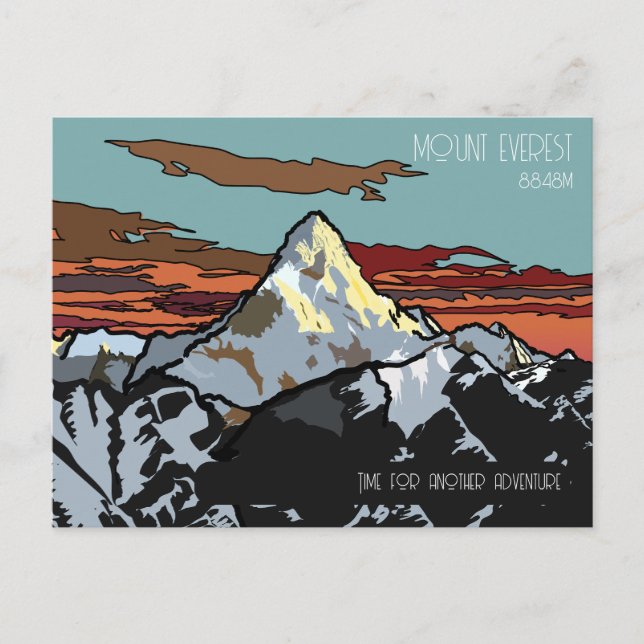 Postal Monte Everest - La impresionante cima del planeta (Anverso)