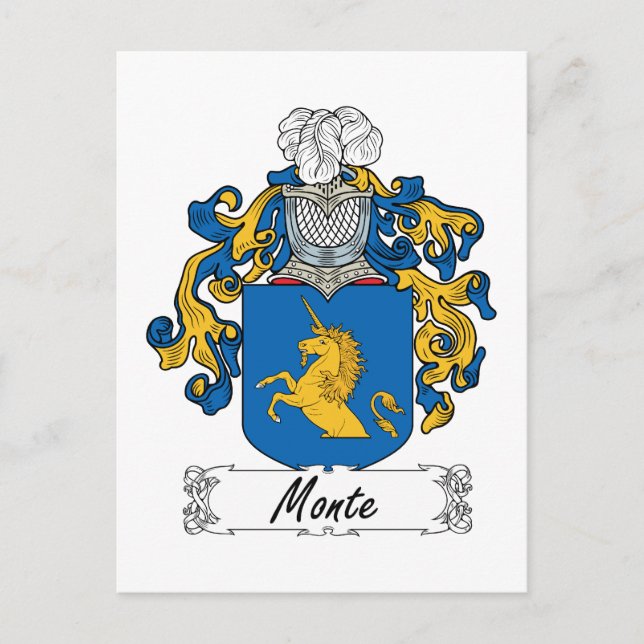 Postal Monte Family Crest (Anverso)