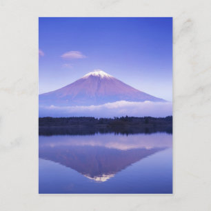 Postal Monte Fuji con Nube Lenticular, Lago Motosu,