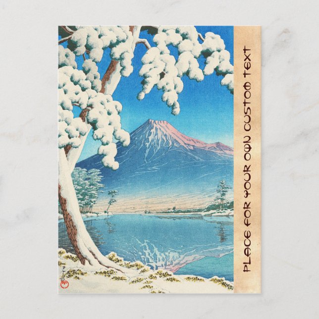 Postal Monte Fuji después de la nieve Hasui Kawase (Anverso)