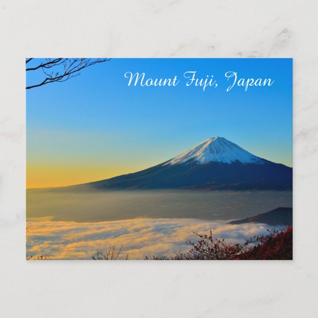 Postal Monte Fuji, Japón (Anverso)