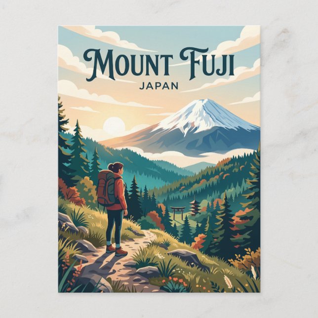 Postal Monte Fuji Japón (Anverso)