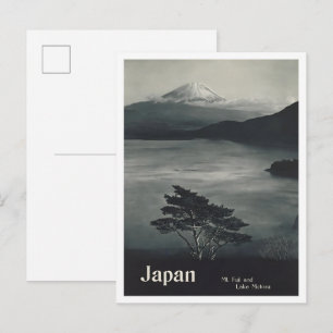 Postal Monte Fuji Japón Viaje Vintage 