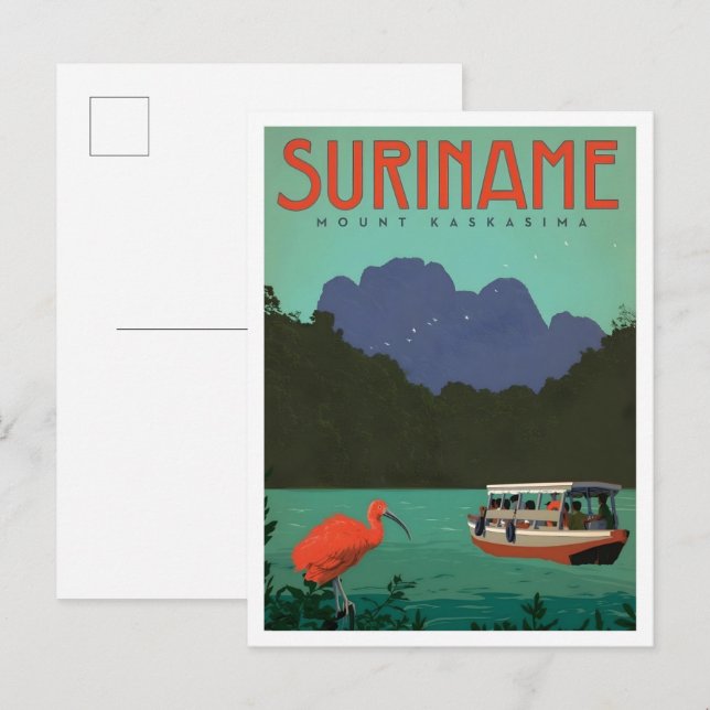 Postal Monte Kaskasima Viajes Antiguos Surinam (Anverso / Reverso)