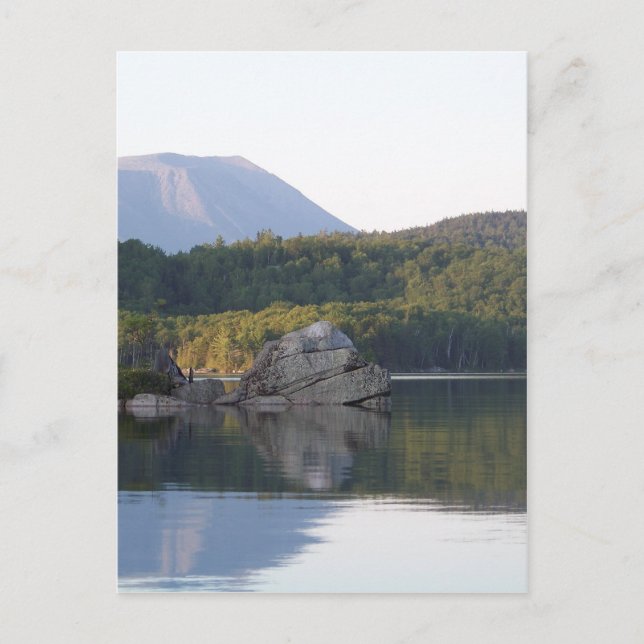 Postal Monte Katahdin en el lago Arcoiris (Anverso)