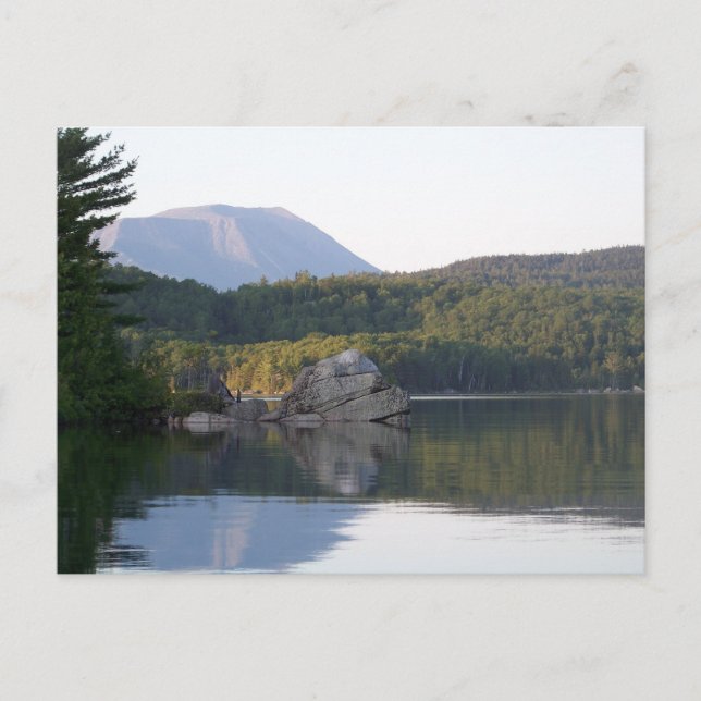 Postal Monte Katahdin en el lago Arcoiris (Anverso)