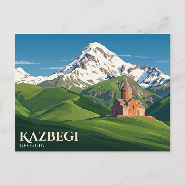 Postal Monte Kazbek Georgia (Anverso)