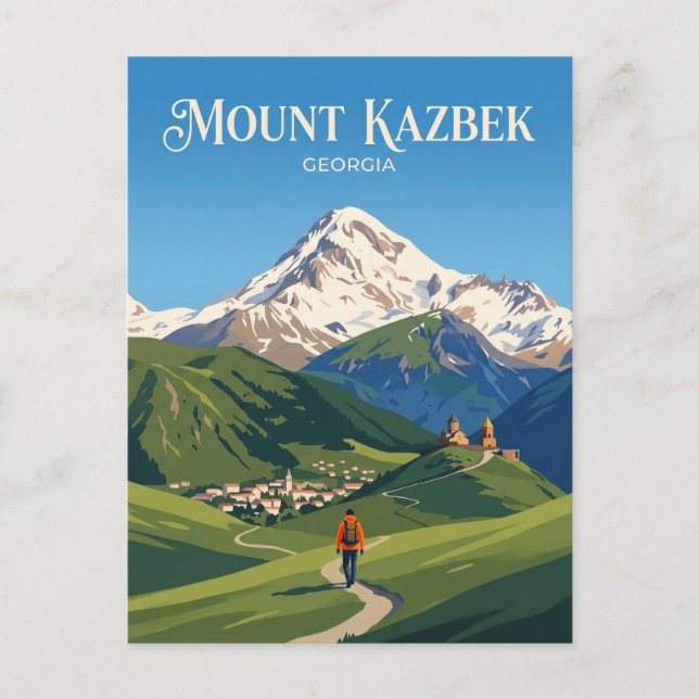 Postal Monte Kazbek Georgia (Anverso)