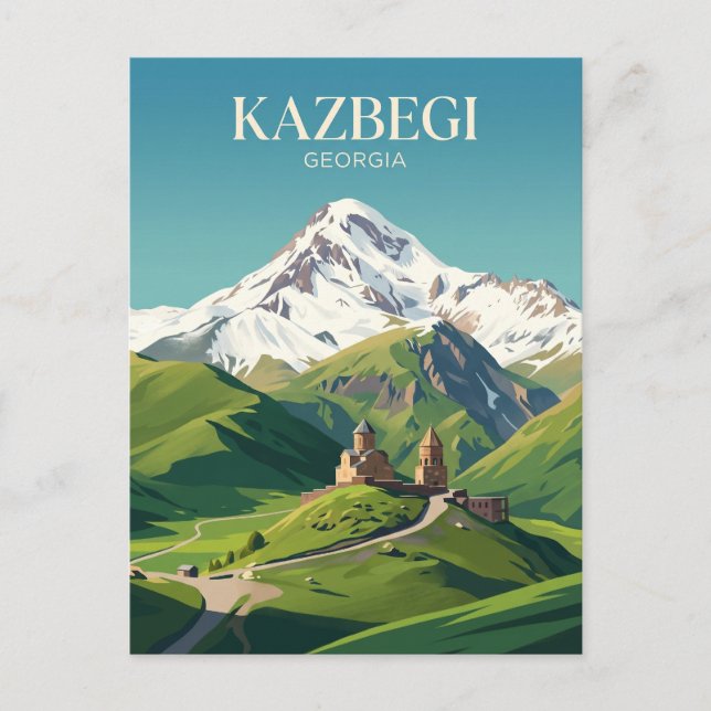 Postal Monte Kazbek Georgia (Anverso)