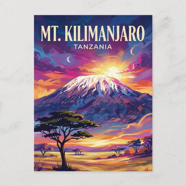 Postal Monte Kilimanjaro Tanzania (Anverso)