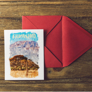 Postal Monte Kilimanjaro Tanzania África Viajes