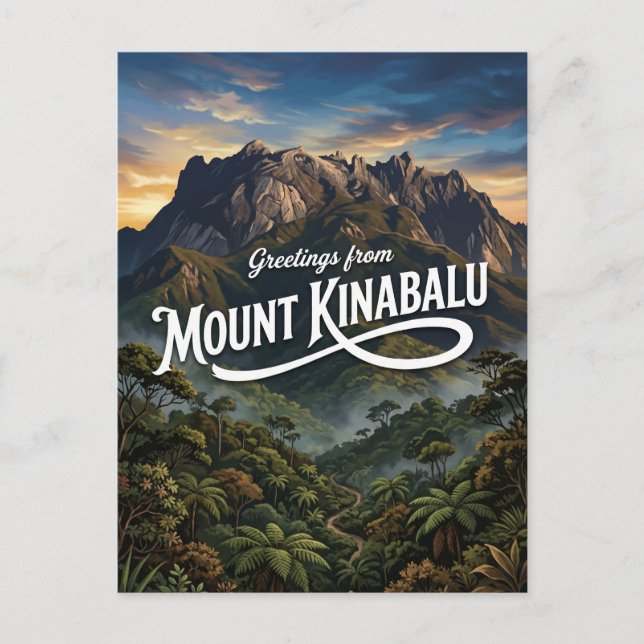 Postal Monte Kinabalu Malasia (Anverso)