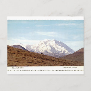 Postal Monte McKinley Vista de montaña vintage Alaska