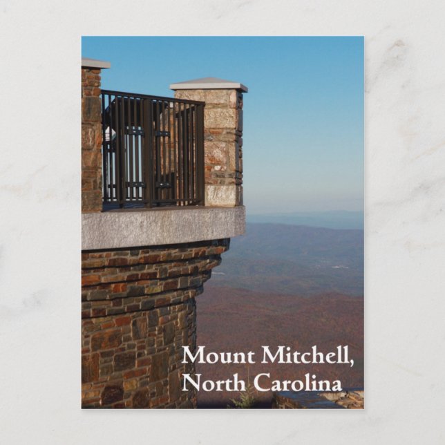 Postal Monte Mitchell, Carolina del Norte (Anverso)