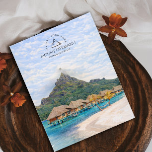 Postal Monte Otemanu, Isla Bora Bora, Polinesia Francesa