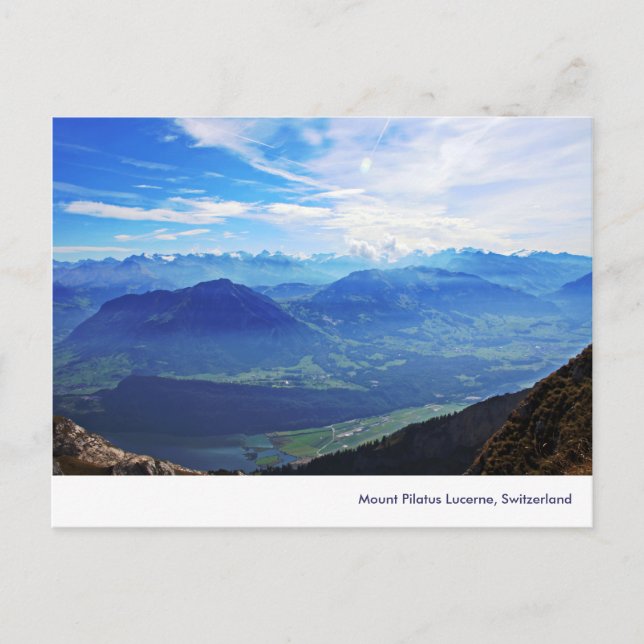 Postal Monte Pilatus, Lucerna, Suiza (Anverso)