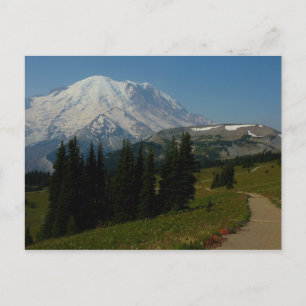 Postal Monte Rainier desde el sendero de Sourdough Ridge