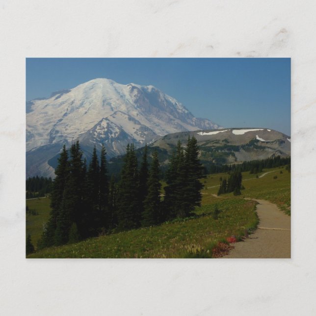 Postal Monte Rainier desde el sendero Sourdough Ridge (Anverso)