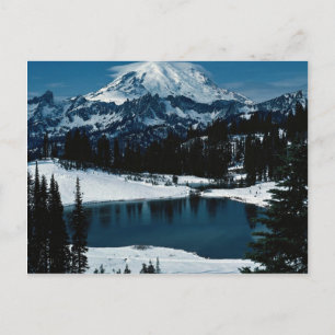 Postal Monte Rainier, Estado de Washington, EE.UU. Invier