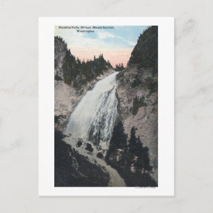 Postal Monte Rainier, Washington - Vista de las Cataratas