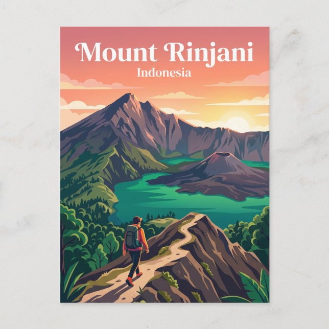 Postal Monte Rinjani Indonesia (Anverso)