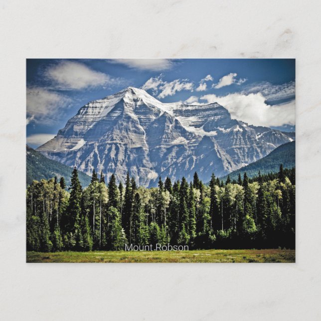 Postal Monte Robson, Rockies Canadienses, (Anverso)