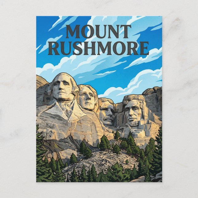 Postal Monte Rushmore (Anverso)