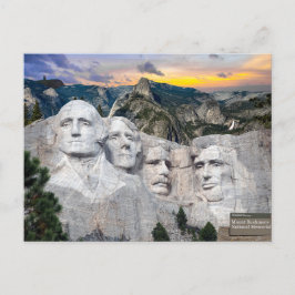 Postal Monte Rushmore Presidentes de América  