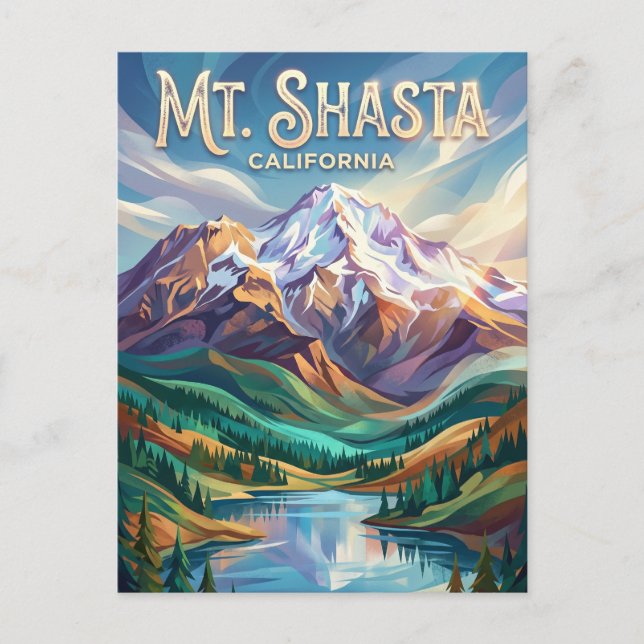 Postal Monte Shasta EE. UU. (Anverso)