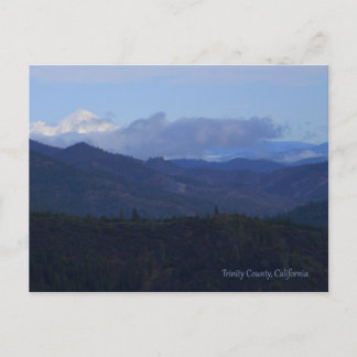 Postal Monte Shasta sobre las nubes...