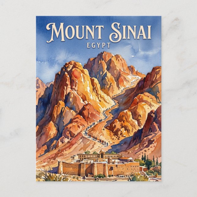 Postal Monte Sinaí Egipto (Anverso)
