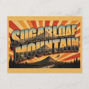 Postal Monte Sugarloaf Maine Bosque Boreal Cumbre Arte