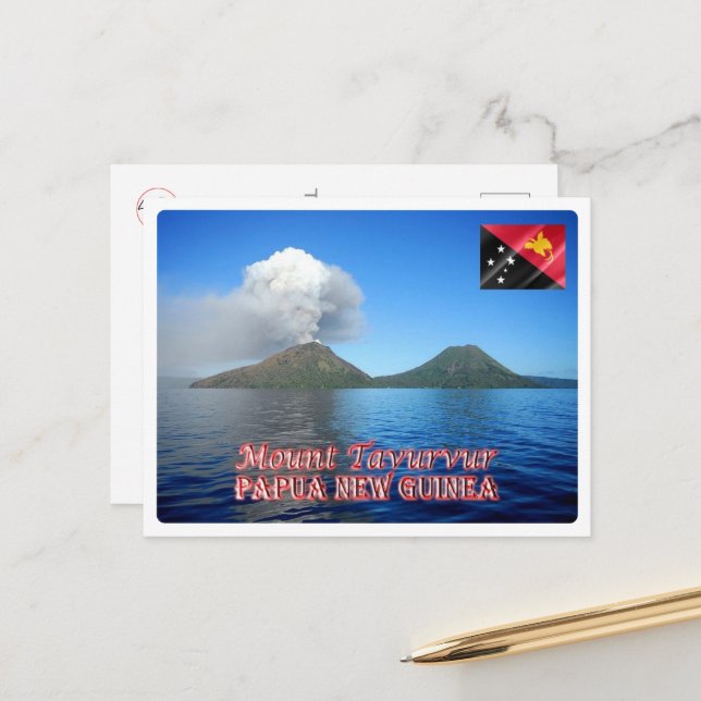 Postal Monte Tavurvu - Papúa Nueva Guinea - (Anverso/Reverso In Situ)