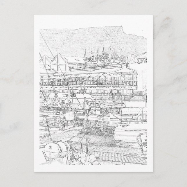 Postal Monte V&A Waterfront en Ciudad del Cabo (Anverso)