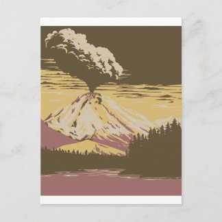 Postal Monte Vesubio Erupts
