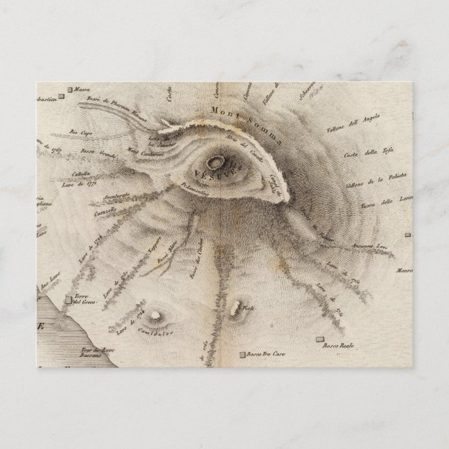 Postal Monte Vesuve (Anverso)