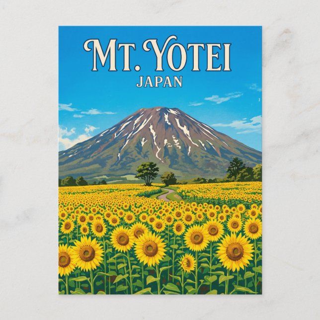Postal Monte Yotei Japón (Anverso)