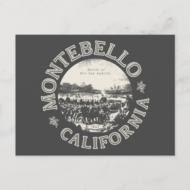 POSTAL MONTEBELLO LOS ANGELES CALIFORNIA VINTAGE (Anverso)