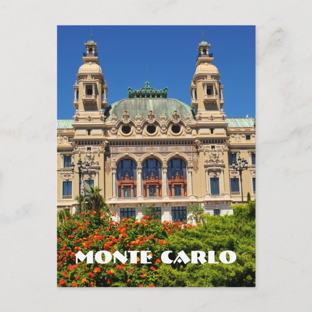 Postal Montecarlo de Mónaco (Anverso)