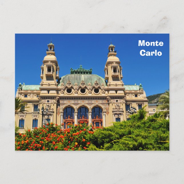 Postal Montecarlo de Mónaco (Anverso)