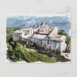 Postal Montecassino Toscana Italia Monasterio Histórico A