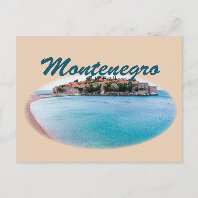 Postal Montenegro: Sveti Stefan (Anverso)
