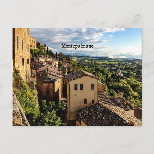 Postal Montepulciano, Toscana, Italia (Anverso)